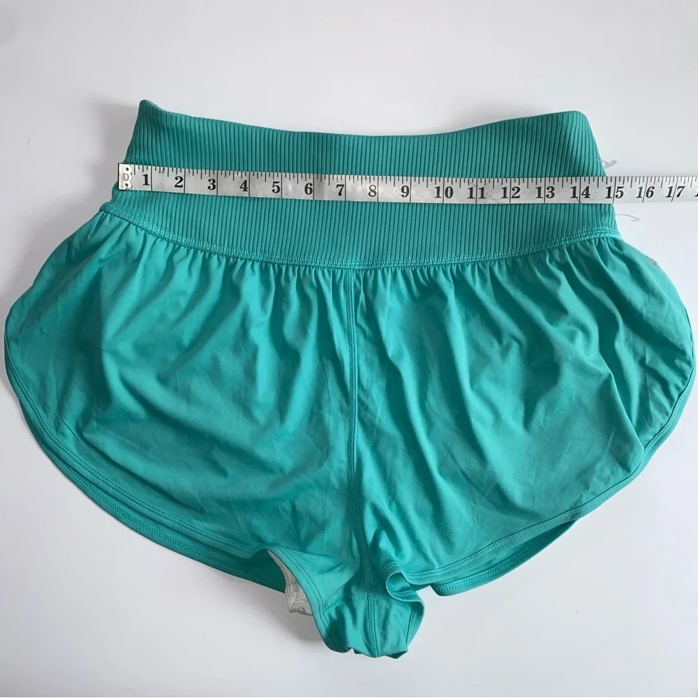Nwot Free People Movement Game Time Shorts Aqua Blue size L